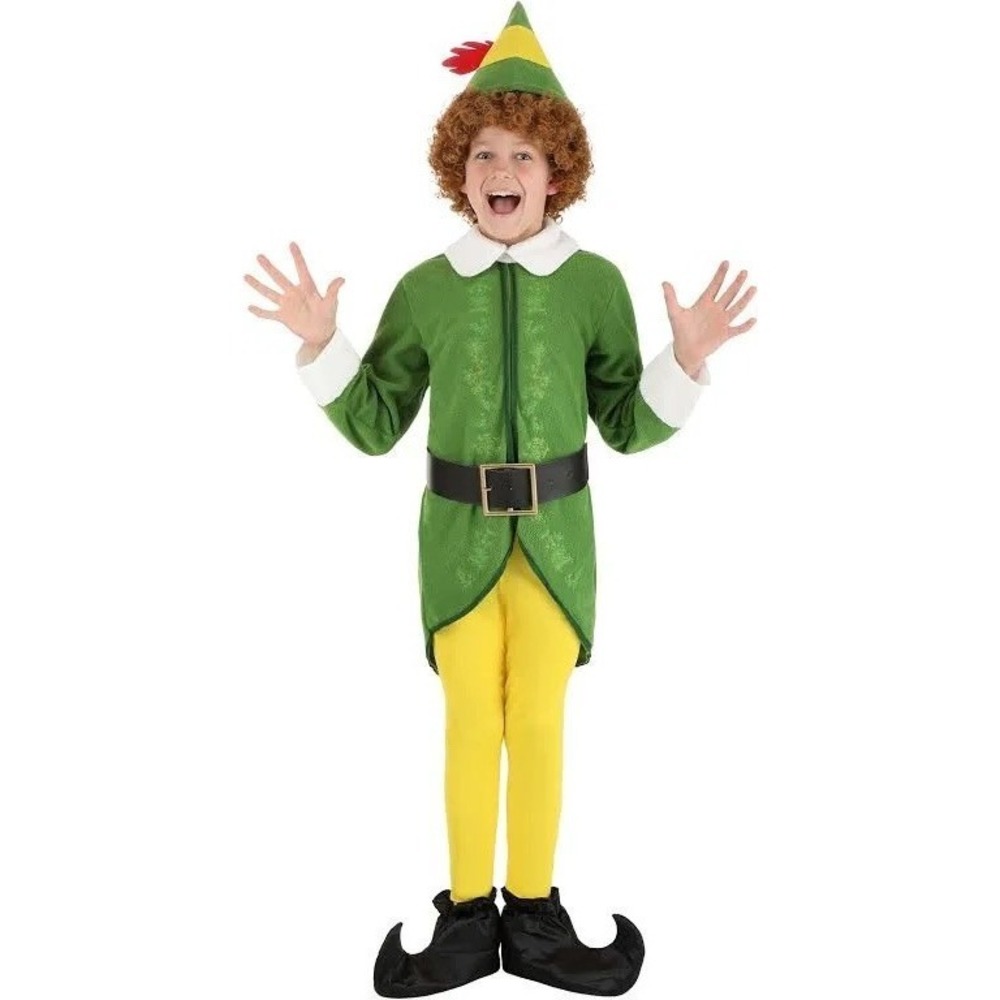Buddy the elf kids Halloween costume Christmas cosplay S 4/5 six piece set - Picture 8 of 8